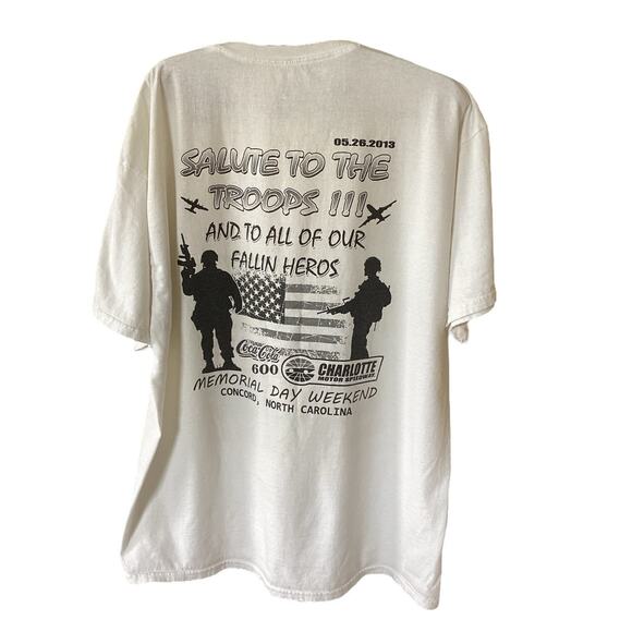 Coca Cola Charlotte Motor Speedway Salute to The Troops Tee Size XL - Picture 2 of 5